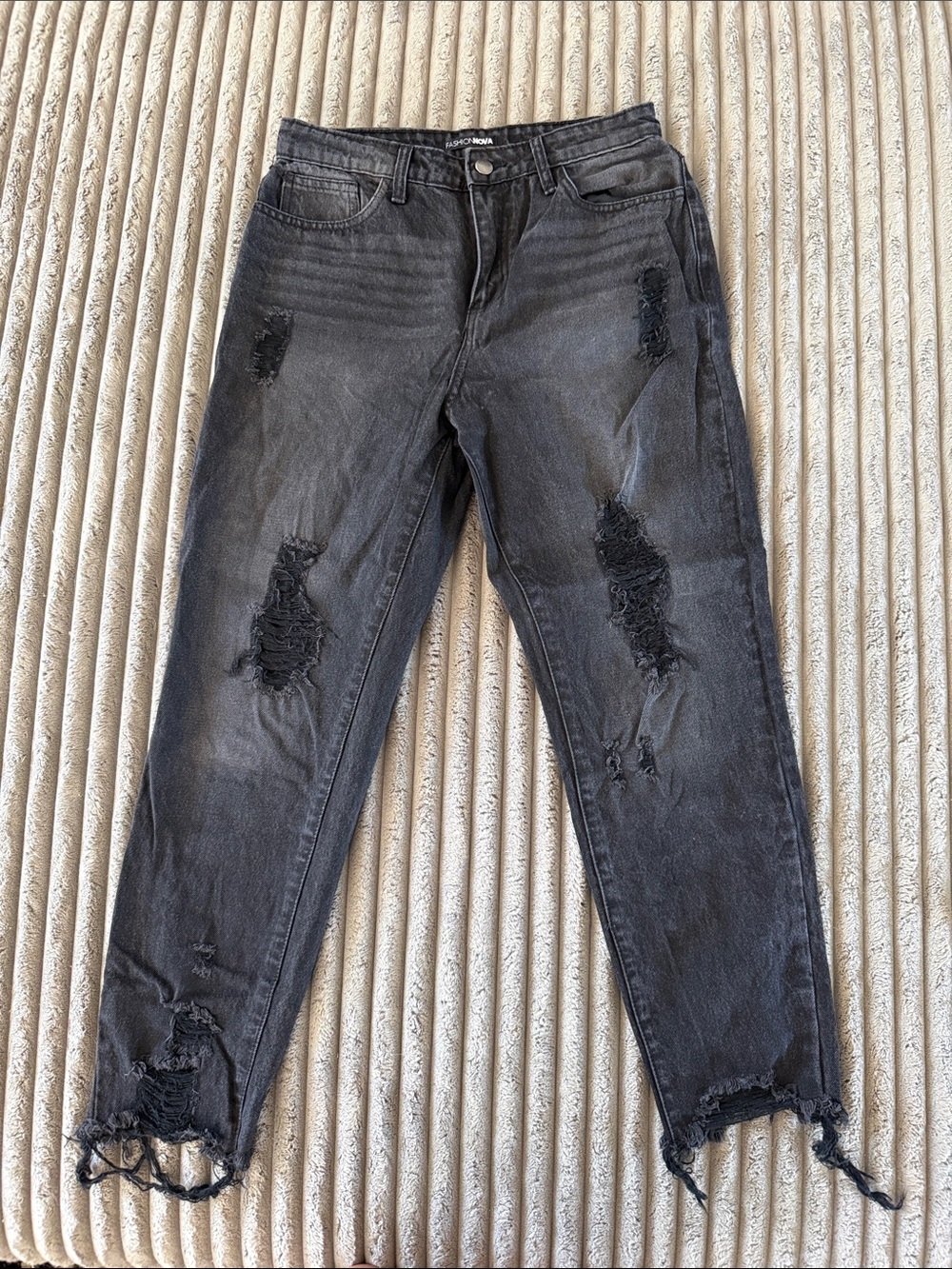 Fashion Nova Black High-Waist Denim Jeans